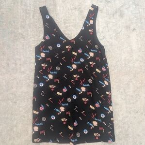 Mango Black Comic Graphic Swing Dress